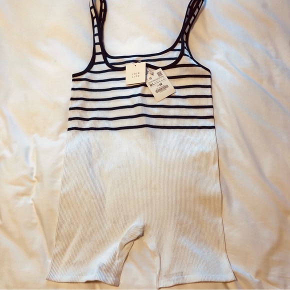Zara Size M/L Limitless Contour Seamless Ribbed Jumpsuit Onesie Romper NWT - Picture 6 of 9